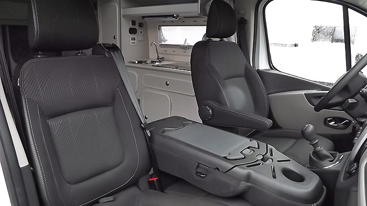 Renault Trafic banquette bureau mobile