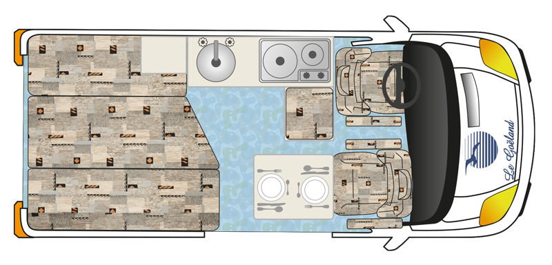 Plan du Van le Goëland par Evasion24